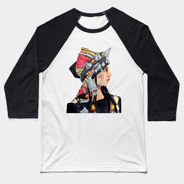 Amazigh girl Baseball T-Shirt by Purely Moroccan